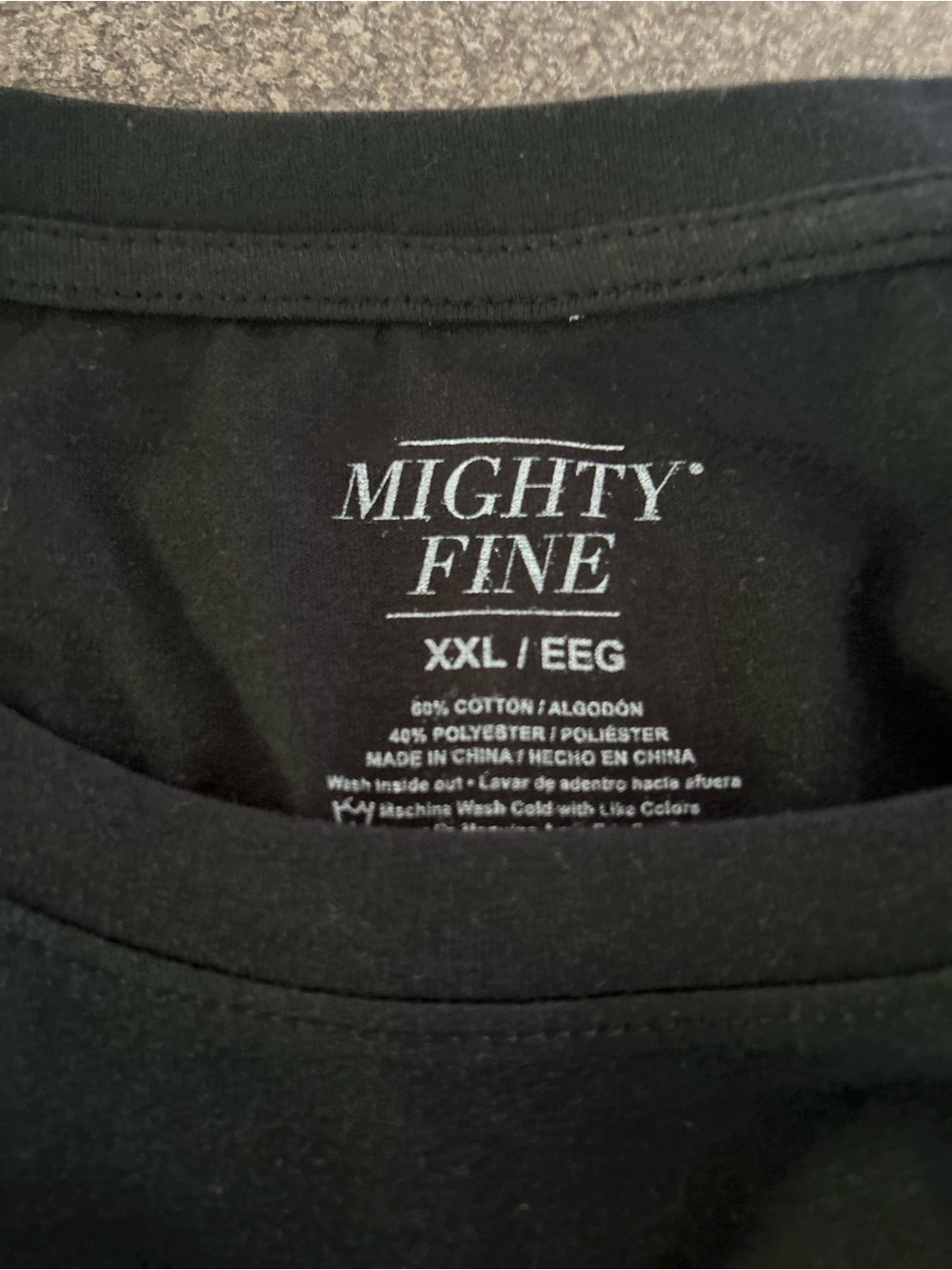 Mighty Fine Black Tee with Multicolor Floral & Butterfly Graphic XXL - Picture 2 of 3